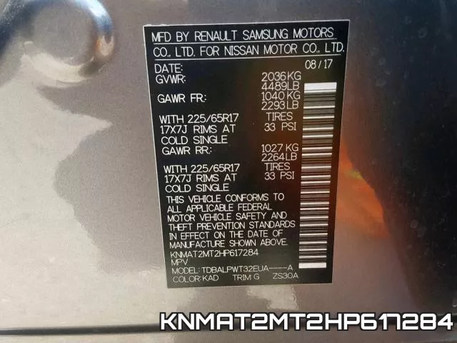 KNMAT2MT2HP617284 фото 2