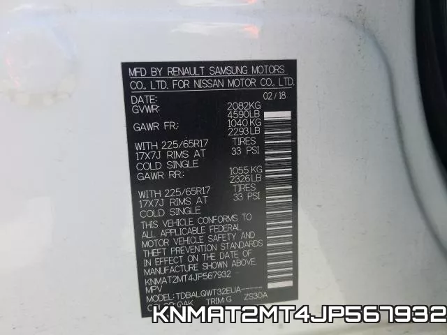 KNMAT2MT4JP567932 фото 2