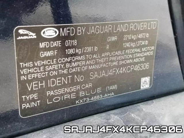 SAJAJ4FX4KCP46306 фото 2