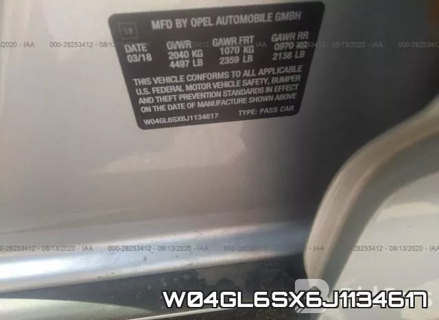 W04GL6SX6J1134617 фото 10