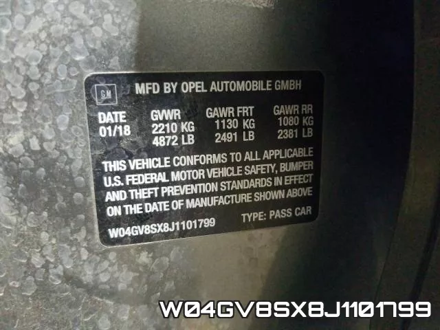 W04GV8SX8J1101799 фото 2