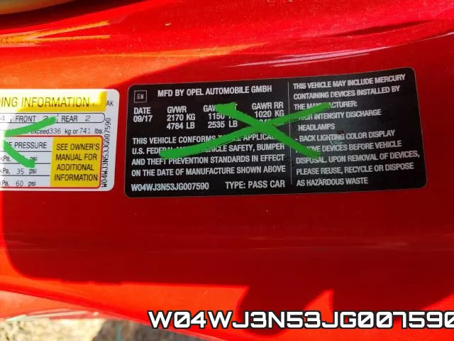 W04WJ3N53JG007590 фото 2