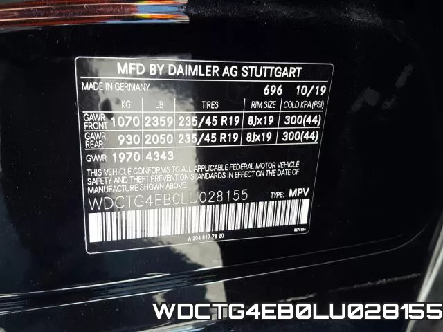 WDCTG4EB0LU028155 фото 2