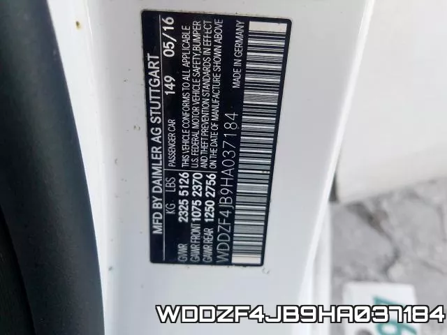 WDDZF4JB9HA037184 фото 2