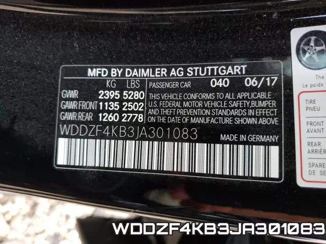 WDDZF4KB3JA301083 фото 2