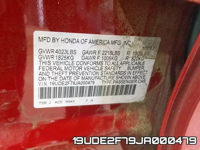 19UDE2F79JA000479 фото 2