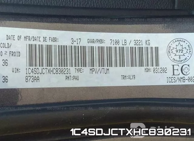 1C4SDJCTXHC830231 фото 10