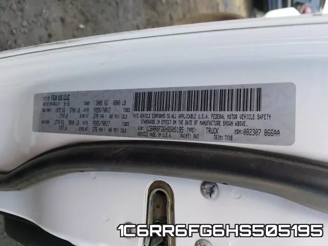 1C6RR6FG6HS505195 фото 2
