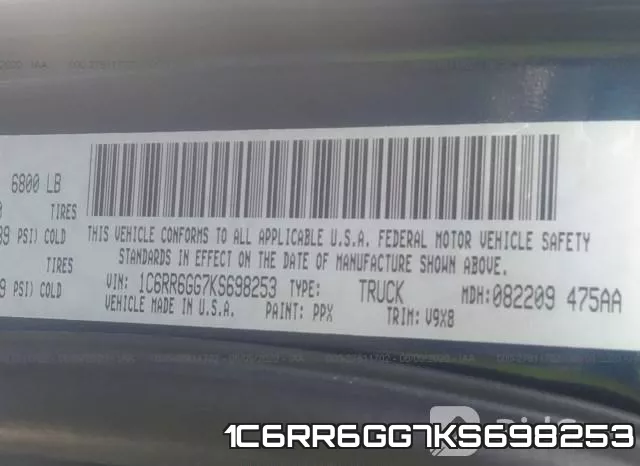 1C6RR6GG7KS698253 фото 10