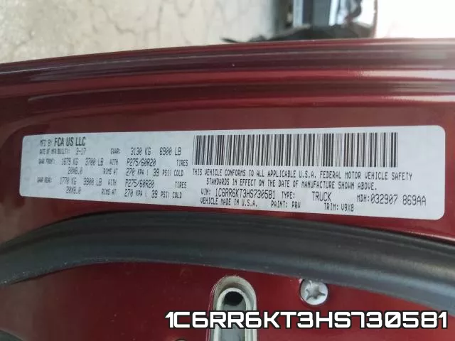1C6RR6KT3HS730581 фото 2