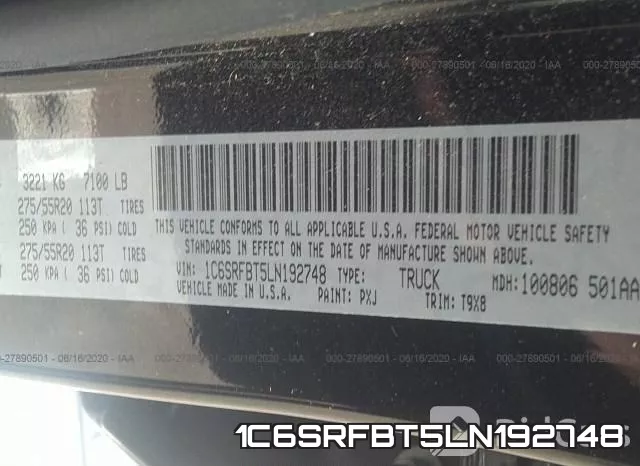 1C6SRFBT5LN192748 фото 10
