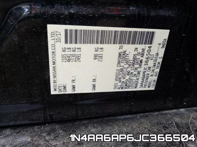 1N4AA6AP6JC366504 фото 2