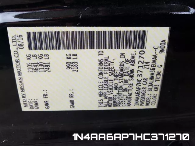 1N4AA6AP7HC371270 фото 2