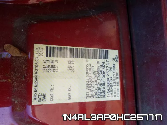 1N4AL3AP0HC257717 фото 2