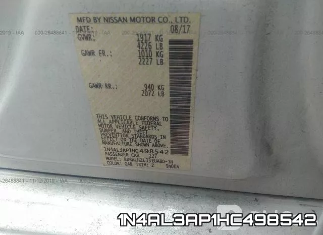 1N4AL3AP1HC498542 фото 10