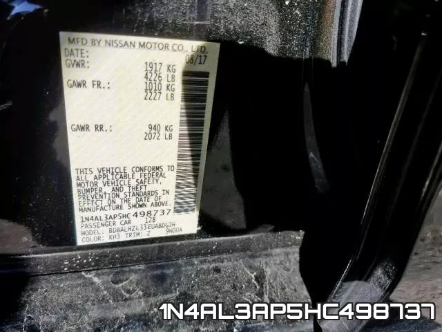1N4AL3AP5HC498737 фото 2