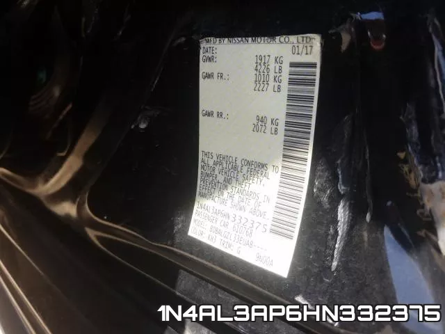 1N4AL3AP6HN332375 фото 2