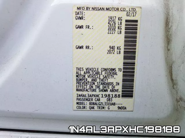 1N4AL3APXHC198188 фото 2