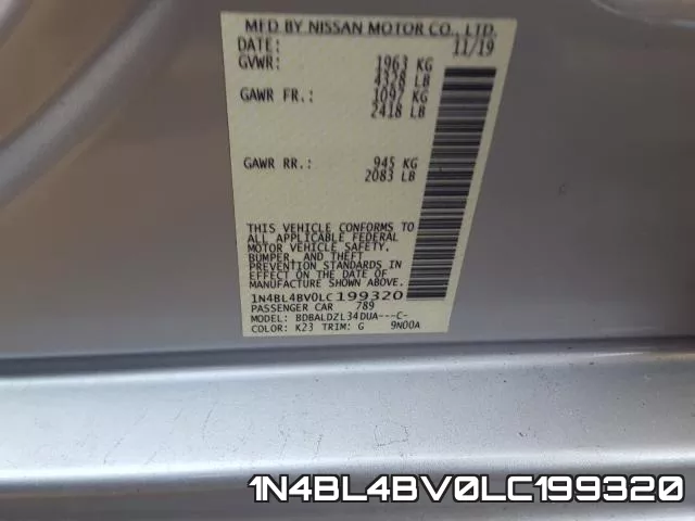 1N4BL4BV0LC199320 фото 2