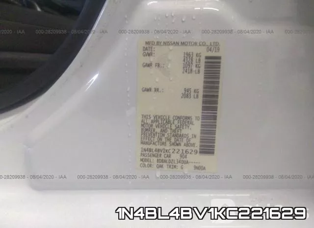 1N4BL4BV1KC221629 фото 10