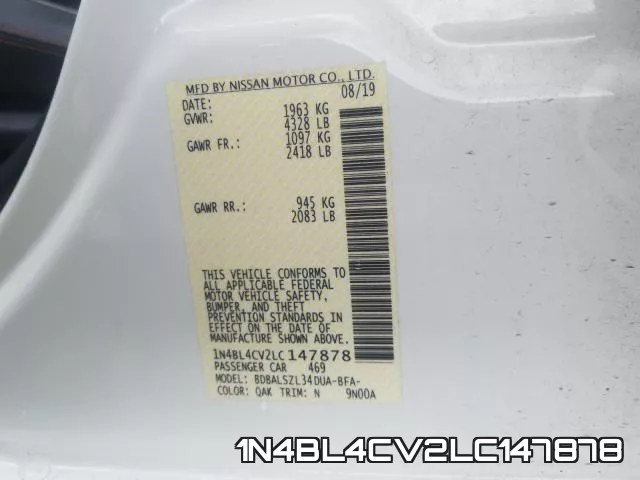 1N4BL4CV2LC147878 фото 2
