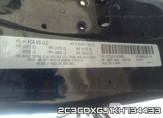 2C3CDXGJ1KH734433 фото 10