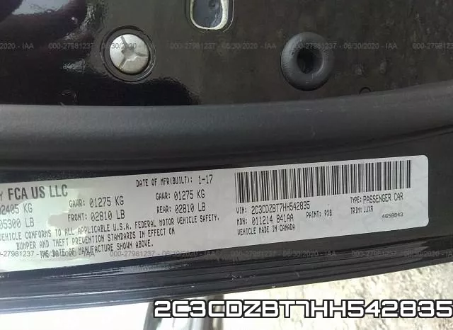 2C3CDZBT7HH542835 фото 10