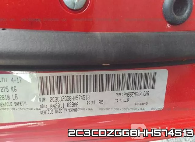2C3CDZGG8HH574513 фото 10