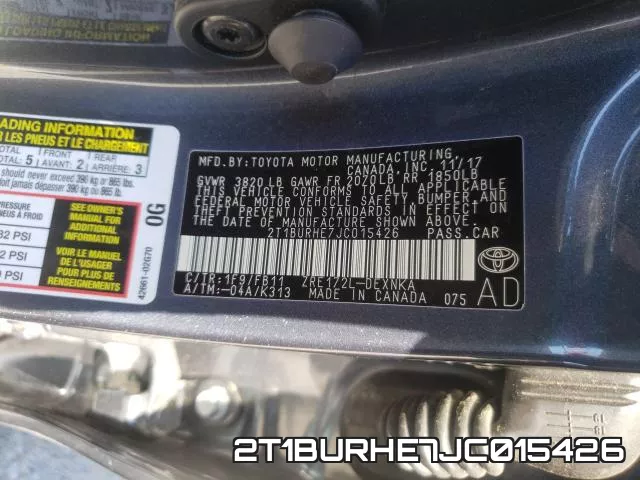 2T1BURHE7JC015426 фото 2