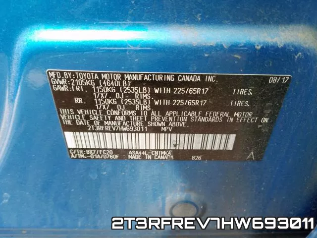 2T3RFREV7HW693011 фото 2