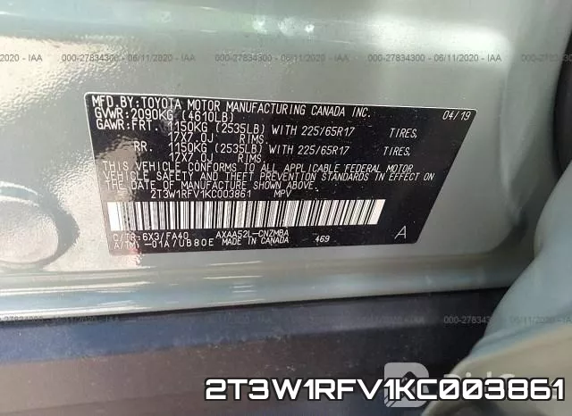 2T3W1RFV1KC003861 фото 10