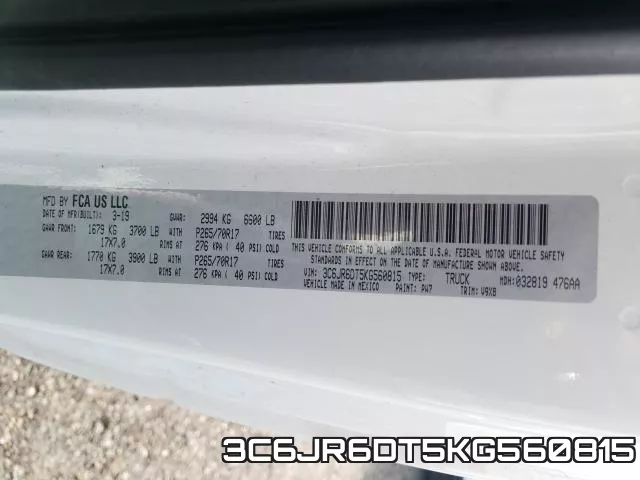 3C6JR6DT5KG560815 фото 2