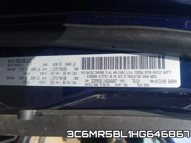 3C6MR5BL1HG646867 фото 2