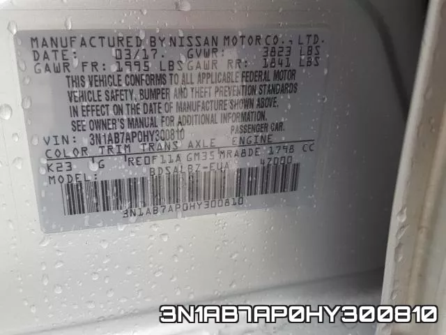 3N1AB7AP0HY300810 фото 2