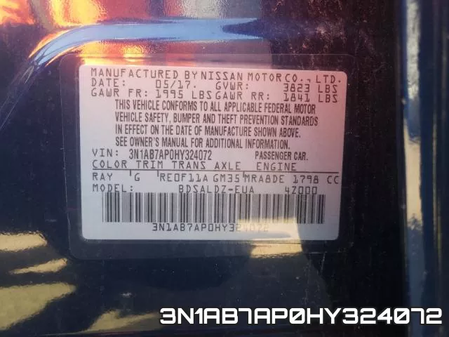3N1AB7AP0HY324072 фото 2