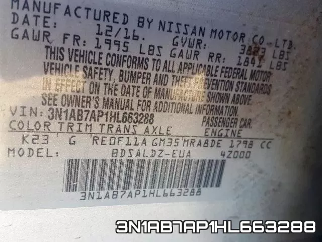 3N1AB7AP1HL663288 фото 2