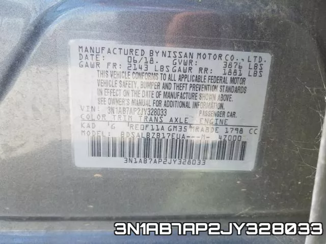 3N1AB7AP2JY328033 фото 2