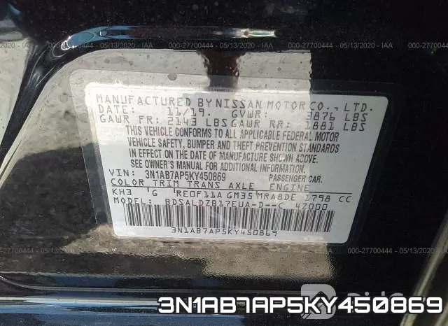 3N1AB7AP5KY450869 фото 10