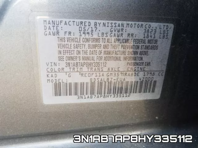 3N1AB7AP8HY335112 фото 2