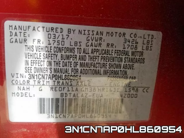 3N1CN7AP0HL860954 фото 2
