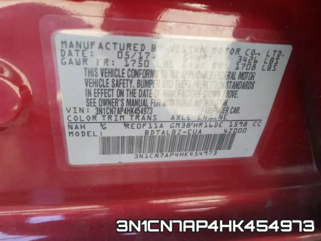 3N1CN7AP4HK454973 фото 2