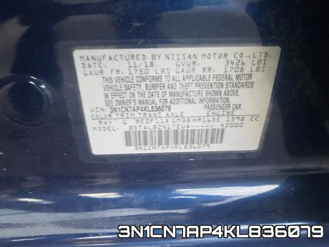 3N1CN7AP4KL836079 фото 2
