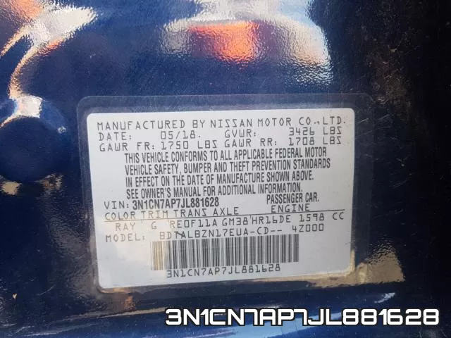 3N1CN7AP7JL881628 фото 2