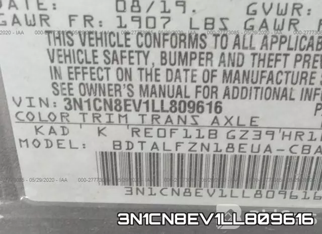 3N1CN8EV1LL809616 фото 10