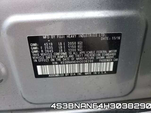 4S3BNAN64H3038290 фото 2