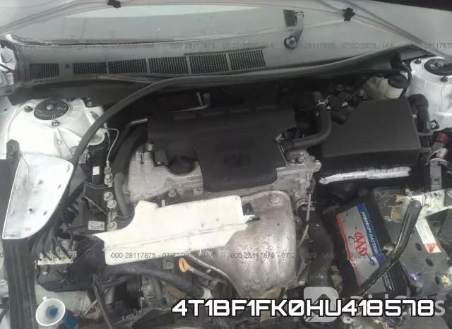 4T1BF1FK0HU418578 фото 2