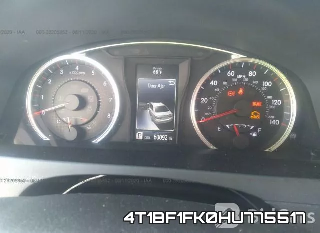 4T1BF1FK0HU775517 фото 8