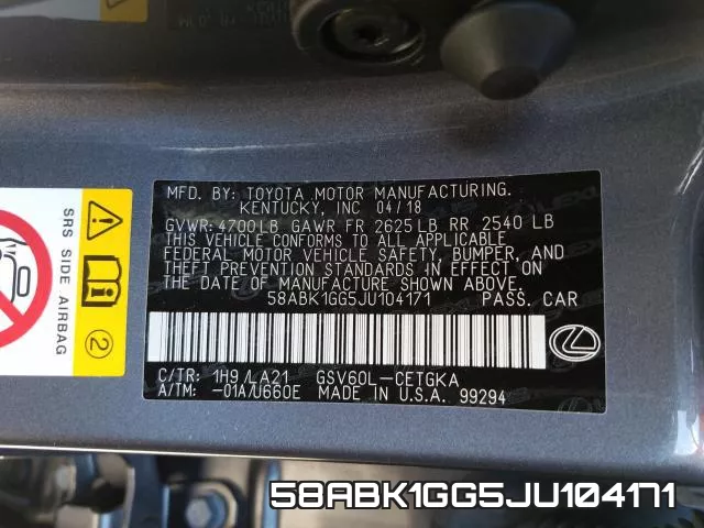 58ABK1GG5JU104171 фото 2