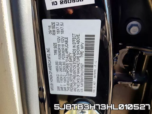 5J8TB3H73HL010527 фото 2