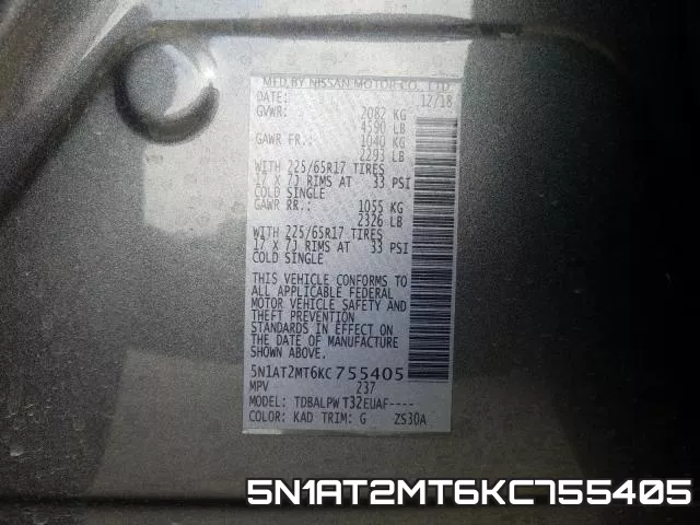 5N1AT2MT6KC755405 фото 2